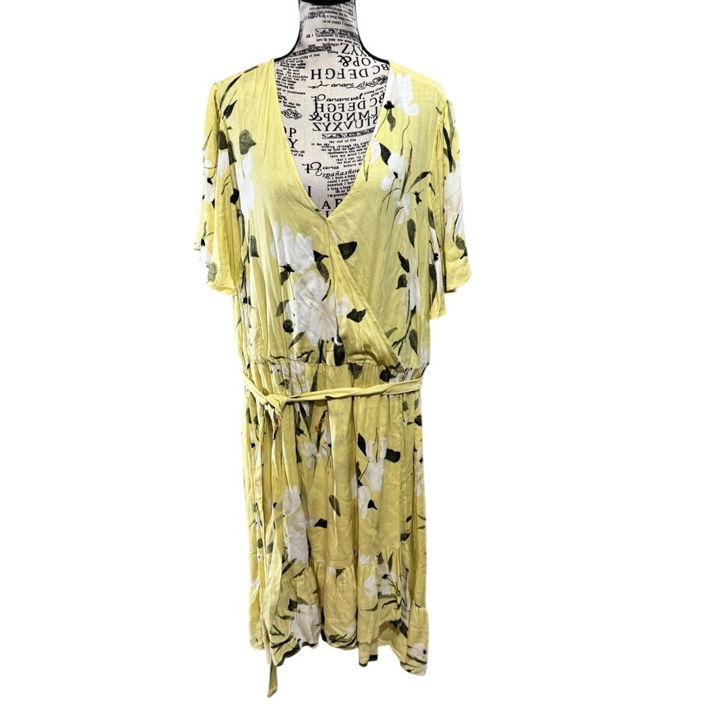 Rachel Floral faux wrap dress NEW